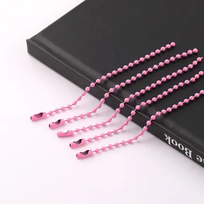 Mehrfarbige Perlenkette, DIY-Schmuckzubehör, eingebrannte Eisenkette - 7