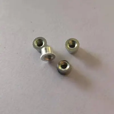 Carbon Steel M3 Press-Fit Blind Hole Stud, Flat Head