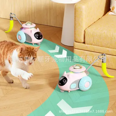 Intelligentes ferngesteuertes Haustier-Rennauto, elektrisches Spielzeug für Katzen und Hun