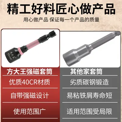 Hexagonal Magnetic Socket Bit Set for Impact Wrench and Electric Drill