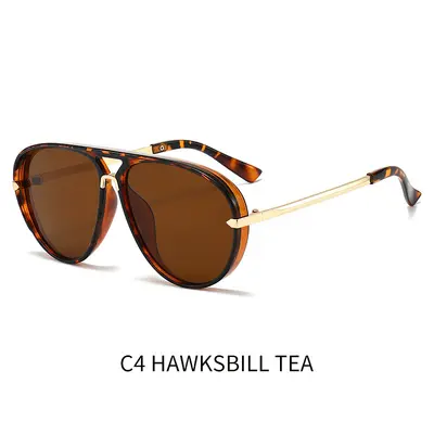 Oversized Frame Fashion Sunglasses with UV Protection - 9