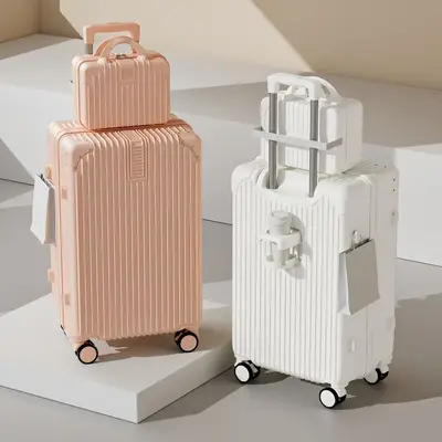 Large Capacity Student Suitcase with Combination Lock, Hard Shell - 4