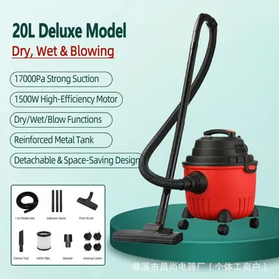 Varil tip elektrikli süpürge, yüksek emiş gücü, kuru ve ıslak kullanım - 11
