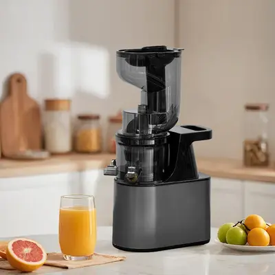 Kleine automatische Slow-Juicer Saftpresse mit Fruchtfleischtrennfunktion, großer Öffnung, für Haushalt und Gewerbe