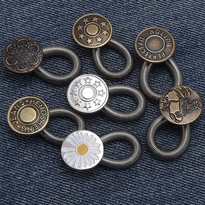 Denim Waistband Extender Button, No-Sew Removable