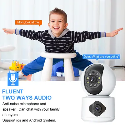 OKAM CCTV PTZ360°Home Security wifi camera IP Cam Dual lens