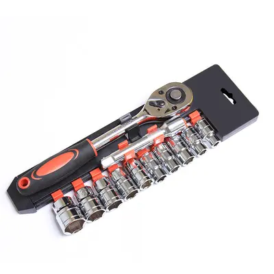 Sınır ötesi 1/4 küçük uçan 12 parçalı kombinasyon otomatik tamir aleti 1/2 büyük uçan 12 parçalı set cırcır hızlı lokma anahtar seti