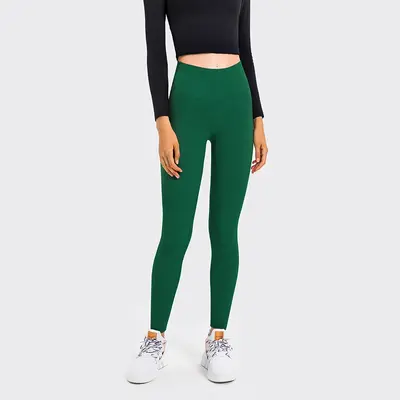2023 Style High Elasticity Fashionable Slim Fit Yoga Pants for Women, No Awkward Line, Quick-Dry Elastic Solid Color Fitness Cropped Pants