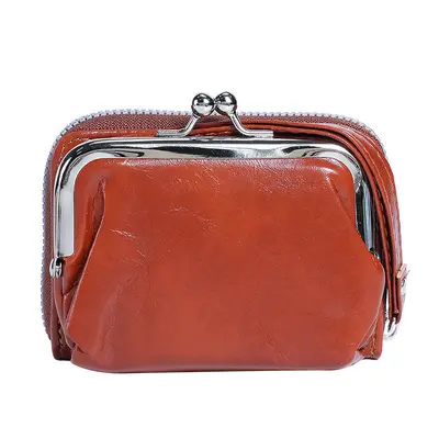 Women's Wristlet Short Wallet with Large Coin Pouch and Card Slots