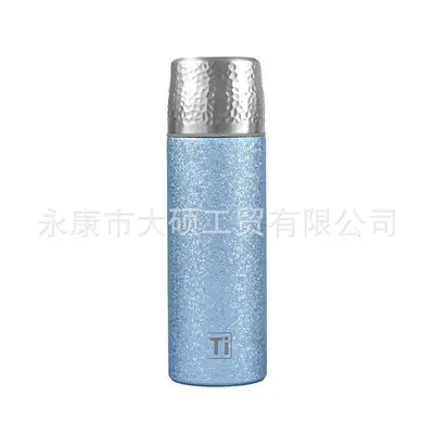 Titanium-Coated Double-Wall Insulated Tea Infuser Thermos Cup, Portable Outdoor Bottle - 6