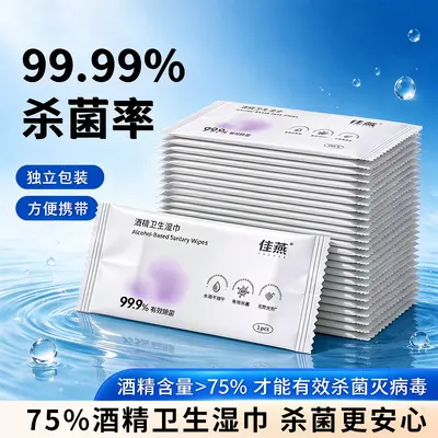 75% Alcohol Hygiene Wet Wipes, Individually Wrapped