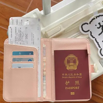 Floral dog passport holder multi-function travel document organizer - 4