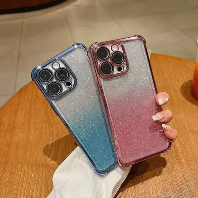 OnePlus Turbo 6X Pro Hülle, galvanisiert mit Glitter, Vier-Ecken-Schutz