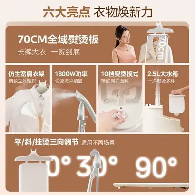 Midea hanging garment steamer dual rod large panel - 2