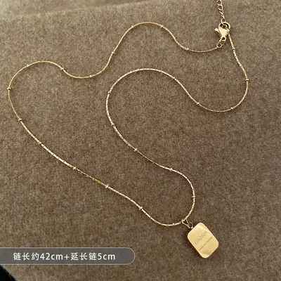 Titanium steel women's necklace, lightweight fade-resistant - 7