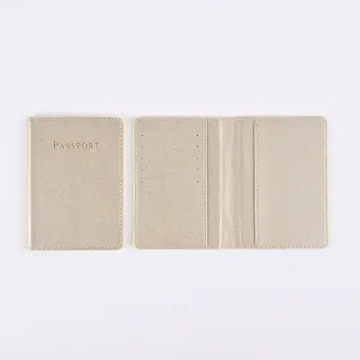 PU leather passport holder, crosshatch pattern, travel set - 7