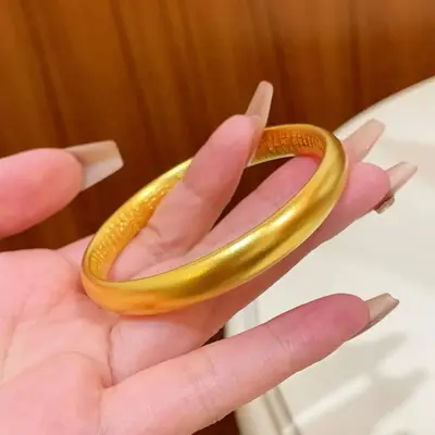 Gold-plated closed bracelet women heart design - 2