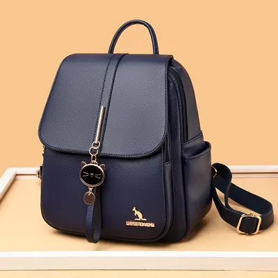 Women's Soft Leather Backpack, Large Capacity, 2026 Casual Style - 9