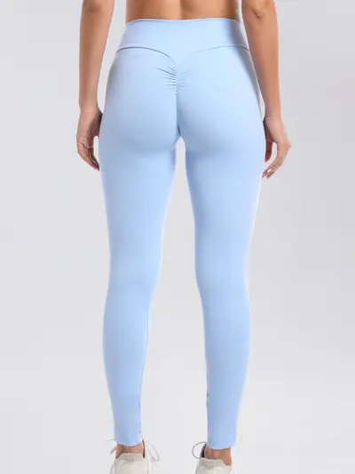 Lulu yoga pants women's brushed wrinkled dual side pocket tight fitness pilates