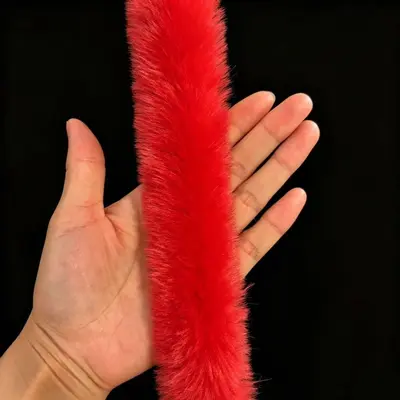 Faux Rabbit Fur White Trim Strip for Winter Clothing and Hat Decoration - 10