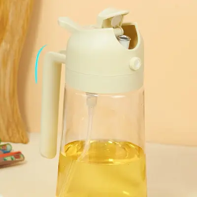 Plastik Püskürtmeli Yağ Şişesi Döküntülü 500ML Yağ Kapı Yağ Püskürtme Şişesi Cam Ev Mutfak Hava Fritöz Yağ Püskürtme Şişesi - 12