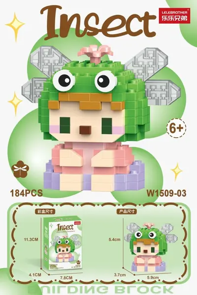 Compatible Building Blocks Insect Elf Series Figure Set, Girls' Gift - 9