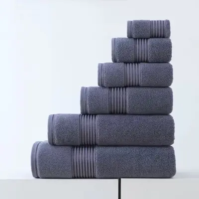 Cotton Towel and Bath Towel Set, 100% Pure Cotton, Four Pieces - 13