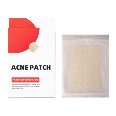 Amazon 36-piece round pimple patches, pus absorbing, invisible and makeup compatible hydrocolloid acne patches.