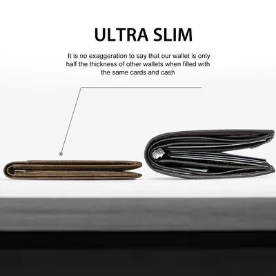 Carbon Fiber Money Clip Men's Wallet with RFID Protection