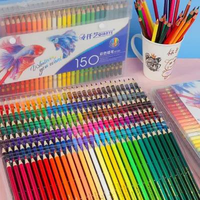 Buntstift-Set 48-180 Farben, ölbasiert und wasserlöslich, in PVC-Tragebox - 10