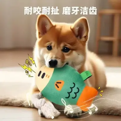 狗玩具发声啃咬仿真胖头鱼自嗨解闷宠物玩具磨牙仿拆家泄愤耐咬