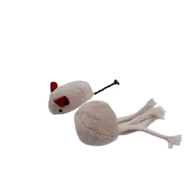 Kedi Otlu Peluş Fare ve Top Oyuncak Seti - 6