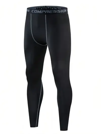 Men's Quick-Dry High-Elastic Running Compression Tights - 3