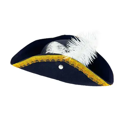 Caribbean Gold Trim Pirate Hat, Halloween Stage Performance - 12