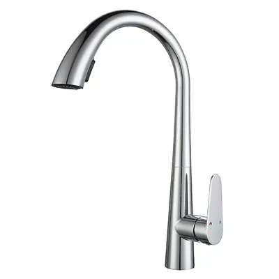 Gunmetal Grey 304 Stainless Steel Pull-Out Kitchen Faucet, Hot and Cold - 11