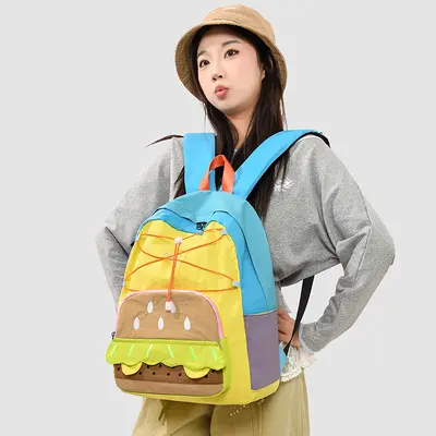 Cute Cartoon Women's Student Backpack, Large Capacity Daily Casual Bag - 1