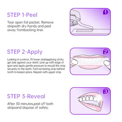 WHITENING TOOTH STRIPS Teeth Whitening Strips, Removes Yellowing - 4