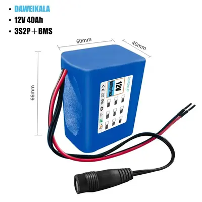 12V 3S2P 40000mAh şarj edilebilir lityum iyon pil paketi