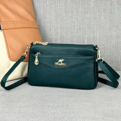 PU Women's Bag Large Capacity Multi-Layer Crossbody Bag Shoulder Bag Versatile Patchwork Bag