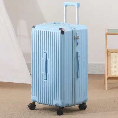 Luggage 26 inch anti-drop high-capacity aluminum frame 28 inch wheeled bag shock-absorbing brake suitcase with 5 wheels cipher lock for men and women - 7