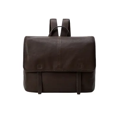 Qiuxin Gegerbtes Lammfell Kuriertasche Horizontal Doppelschulter-Rucksack Große Kapazität Business Commuter Freizeit Rucksack - wie Songka Style - 11