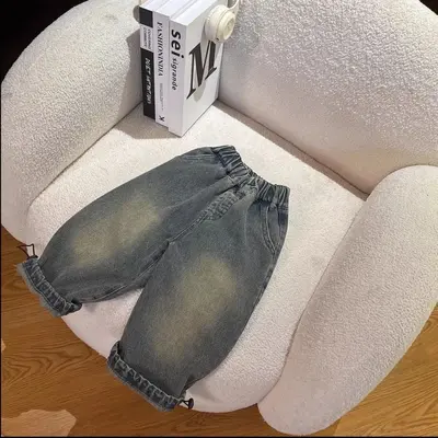 Jungen Jeans-Zweiteiler mit Langarm-Oberteil - 7
