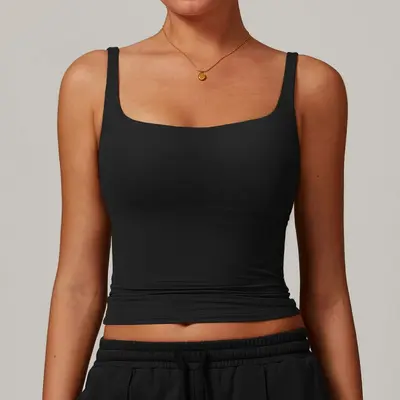 Women's Open-Back Yoga Tank Top, Quick-Dry Slim Fit Sports Bra - 12