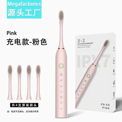 Rechargeable Electric Toothbrush with Ultrasonic Water Flosser, Soft Bristles - 7