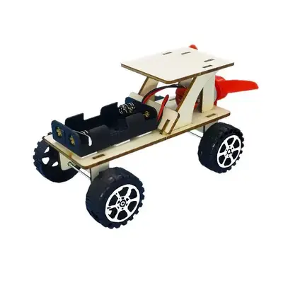 Elektrisches Windkraft-Geländewagen, STEAM-Physikexperiment für Grundschulkinder