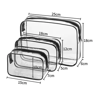 PVC Transparente Kosmetiktasche Großvolumen Reise tragbar Outdoor transparente Toilettentasche Kosmetiktasche Lagerbestand Großhandel - 8