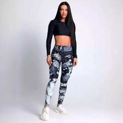 Digital Print Women's Yoga Pants, Spring Autumn Casual Style - 5
