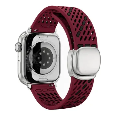 Apple Watch S11 için Delikli Silikon Manyetik Kordon - 9