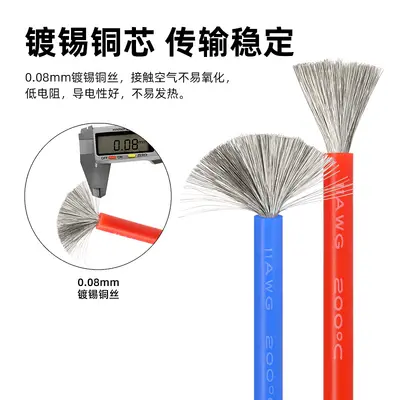 High-Temperature Resistant Soft Silicone Model Aircraft Wire 16-30 AWG