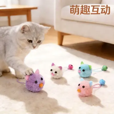 Çanlı fare şekilli kedi oyuncağı, ciyaklayan